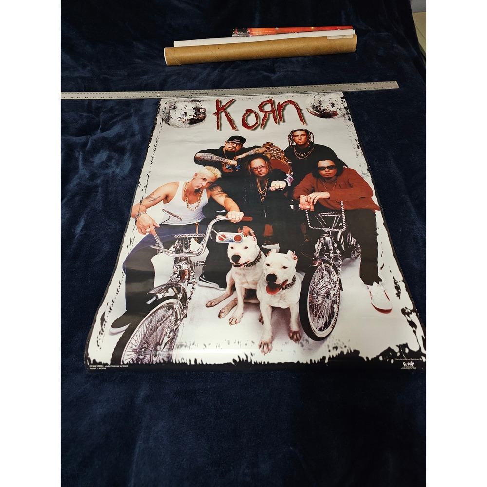 Vintage 1998 Korn Band Poster Giant Funky Enterprises Nu Metal  22x34 RARE